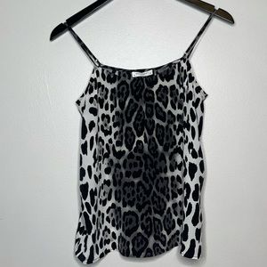 Equipment Leopard Print Silk Camisole XS